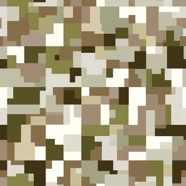 Katmanlı organik şekiller ve doğal renk tonlarından oluşan kusursuz kamuflaj deseni. Bu yinelenen desen tekstil tasarımı, moda, ambalaj, dijital arkaplan, askeri tarz grafikler ve yüzey tasarım projeleri için uygundur.