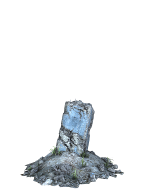 Şeffaf bir arka planda terk edilmiş eski bir harabe. Yıpranmış duvarlar, hasarlı yapı ve eski dokular tasarım projeleri, dijital kolaj, oyun ortamları ve kıyamet sonrası sahneler için uygun dramatik bir element oluşturur..