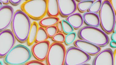 Soyut dairesel şekiller kusursuz döngü