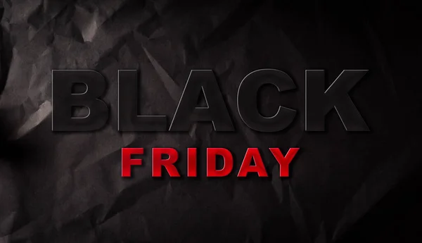 Black Friday Sale Banner Poster Logo Black Background Concept Sale — Stock Photo, Image