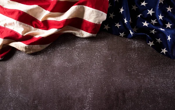 Днем Народження Мартіна Лютера Кінга Американський Прапор Тлі Темного Каменю — стокове фото