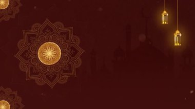 Mandala motifli İslami geçmiş, etkinlikler, din, İslam etkinlikleri, Ramazan ve Kurban Bayramı için uygun. Koyu mavi renk minimalist. Boş boşluk döngüsüne sahip arkaplan.