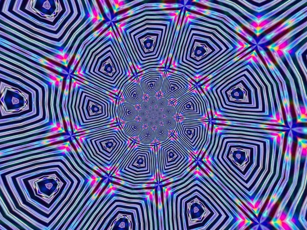 Psychedelic Mandala Στυλ Αφηρημένη Φόντο Τραχύ Χαρτί Υφή Εικονογράφηση — Φωτογραφία Αρχείου