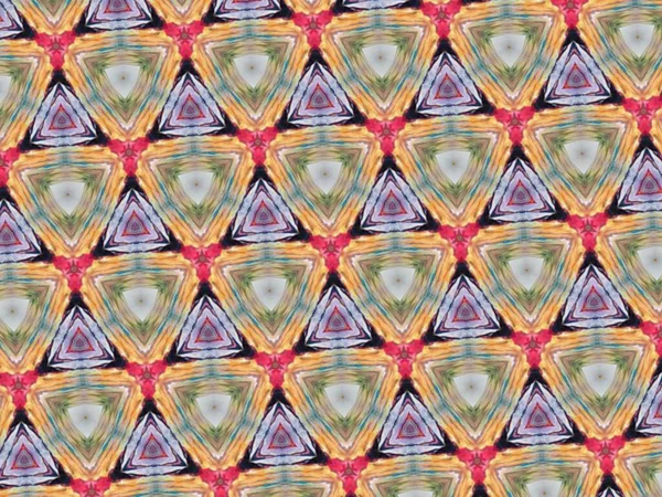 Psicodélico Mandala Estilo Abstrato Fundo Com Áspero Papel Textura Ilustração — Fotografia de Stock