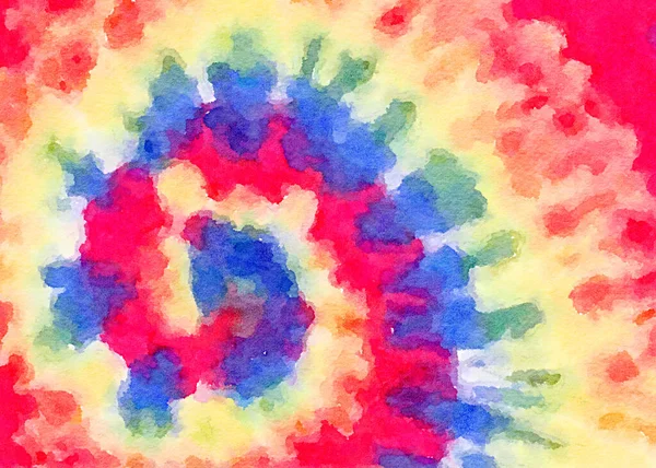 Vacker Tie Dye Mönster Med Akvarell Konsistens Illustration Abstrakt Bakgrund — Stockfoto