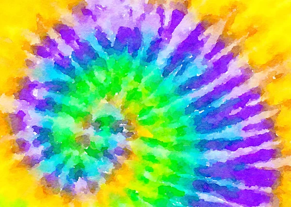 Beau Motif Tie Dye Avec Aquarelle Texture Illustration Fond Abstrait — Photo