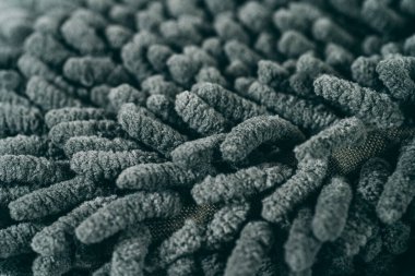 Mikrofiber bez yüzey dokusu makro çekim, ev temizliği, nem silme, araba kurutma ve cilalama için özel havlu.