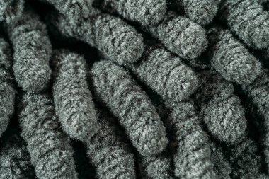 Microfiber fabric towel texture with soft large pile, macro photo