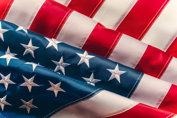 United States of America or USA Flag Background, toned