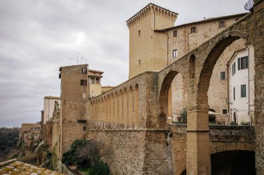 Güney Arnavutluk 'taki kristal berrak Mavi Göz pınarının yüksek açılı görüntüsü. Görüntü, Bistric nehrinin canlı turkuaz ve derin mavi sularını sergiliyor. Dalları sarkık ağaçlar ve sakin doğal ortamdaki yeşil su bitkileri tarafından çerçevelenmiş.