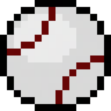 Bir 16x16 Beyzbol Pikseli Sanatı - Retro tarzı