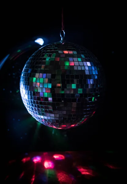 Colorful Disco Mirror Ball Lights Night Club Background Party Lights — Stock Photo, Image