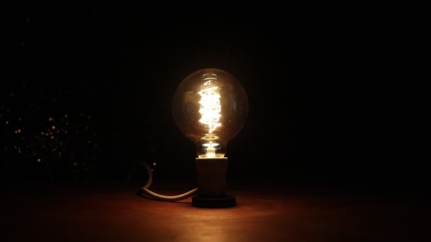 Imágenes Lujo Retro Bombilla Interior Iluminación Decoración Lámpara Que Brilla — Vídeos de Stock