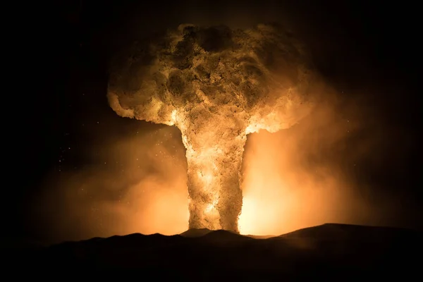 Концепція Ядерної Війни Вибух Ядерної Бомби Творче Оздоблення Творів Мистецтва — стокове фото