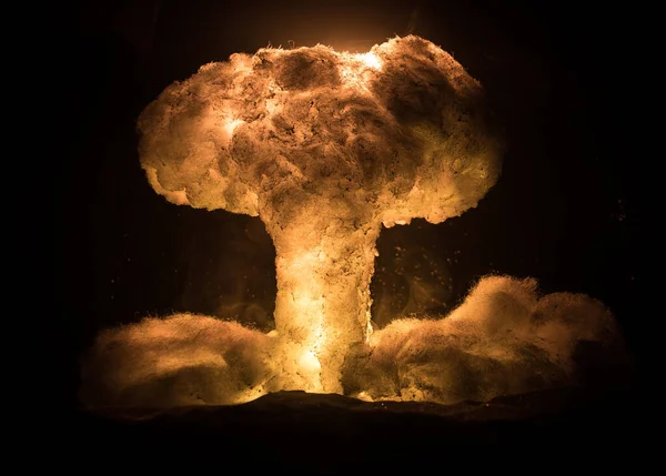 Nucleaire Oorlog Concept Explosie Van Kernbom Creatief Kunstwerk Decoratie Het — Stockfoto