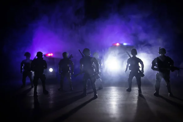 Polícia Motim Sinal Para Estar Pronta Conceito Poder Governamental Polícia — Fotografia de Stock