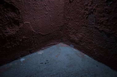 Koyu kahverengi taş eski beton duvar arka plan dokusu grunge ve kahverengi yüzey boşluk