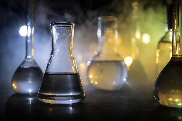 Pharmacy Chemistry Theme Test Glass Flask Solution Research Laboratory Science — Stock Photo, Image