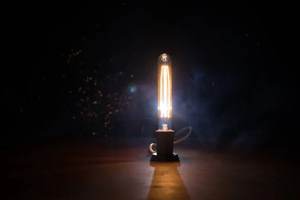 Belle Lampe Éclairage Intérieur Luxe Rétro Ampoule Décor Lumineux Dans — Photo