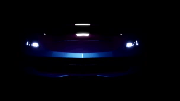 Visualisierung Eines Autos Dunkeln — Stockvideo