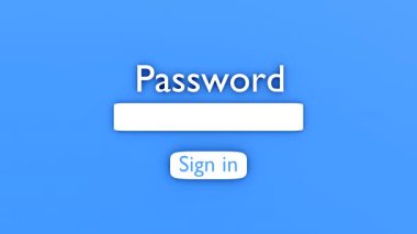 Giriş formu sayfası. canlandırılmış kayıt penceresi