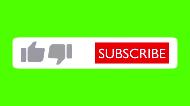 Кнопка Підписки Зеленому Фоні — стокове відео