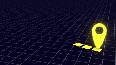 Pin noktalarıyla şehir haritasının canlandırması