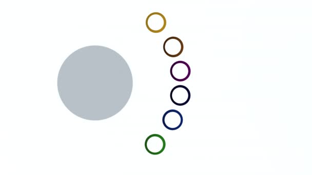Modèle d'infographie d'animation. Interface infographique colorée — Video