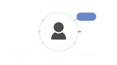 Animasyon bilgi şablonu. Renkli bilgi grafikleri arayüzü, alfa kanalı