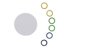 Animasyon bilgi şablonu. Renkli bilgi grafikleri arayüzü, alfa kanalı