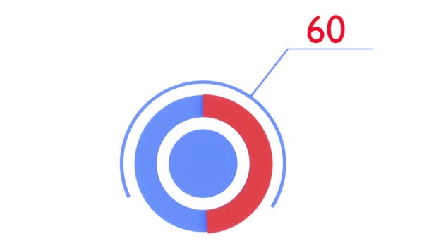 Modello infografico di animazione. Interfaccia infografica colorata, canale alfa — Video Stock