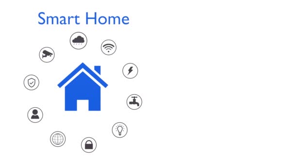 Smart Home Concept Animazione Telecomando — Video Stock