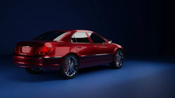 Siyah spor araba koyu arka planda