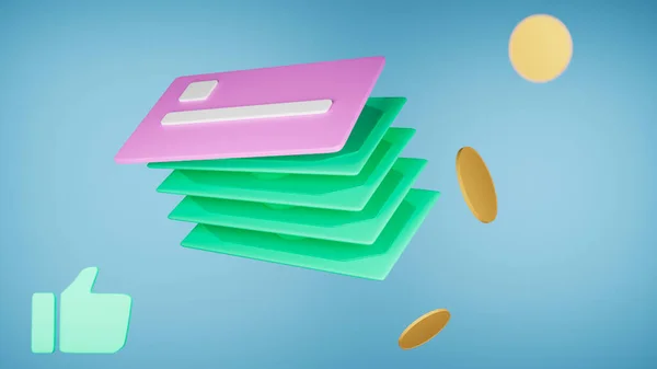 3d render Nakit ve para iade simgesi konsepti