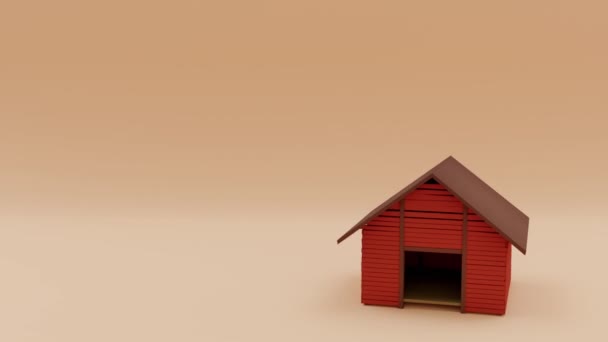 3d visualization of a new house instead of the old one — Stockvideo