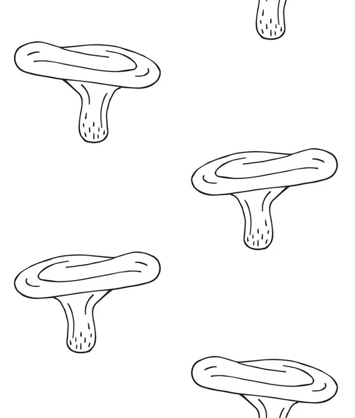 Vektor Nahtlose Muster Von Hand Gezeichnet Doodle Skizze Milchkappen Pilz — Stockvektor