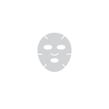 Beyaz arkaplanda izole edilmiş vektör düz yüz maskesi