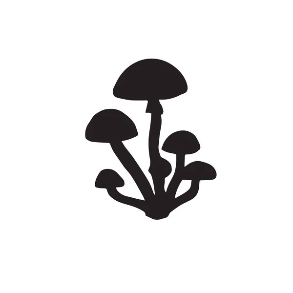 Silhouette de champignon au miel dessinée à la main vectorielle — Image vectorielle