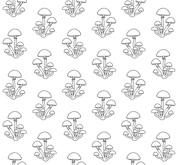 Vector seamless pattern of honey mushroom — Stock Illustration Vector seamless pattern of honey mushroom Royalty Free Stock Illustrations