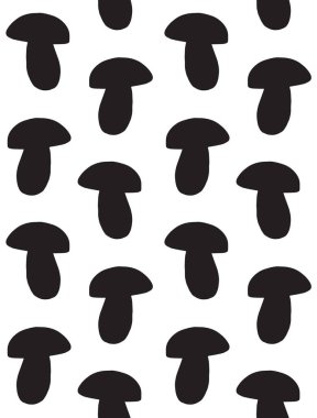 Beyaz arkaplanda mantarsız desen 