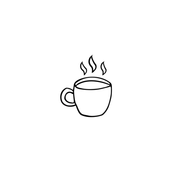 Vecteur dessiné à la main croquis doodle tasse de café — Image vectorielle