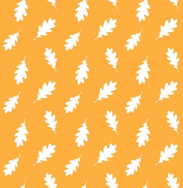 Beyaz meşe yaprağının vektörsüz deseni