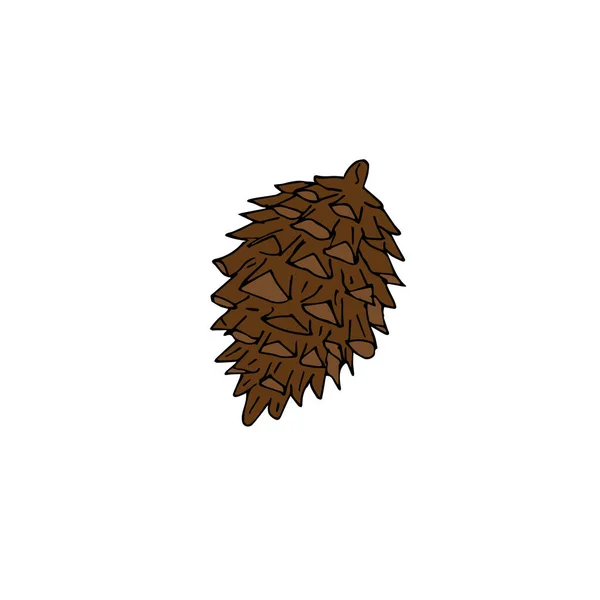 Vector Hand Drawn Doodle Sketch Brown Colored Cone Isolated White Royalty Free Stock Vectors