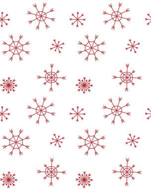 Kar taneleriyle kusursuz bir Noel deseni