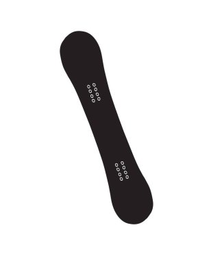 Vektör el çizimi, beyaz arkaplanda izole edilmiş siyah snowboard çizimi