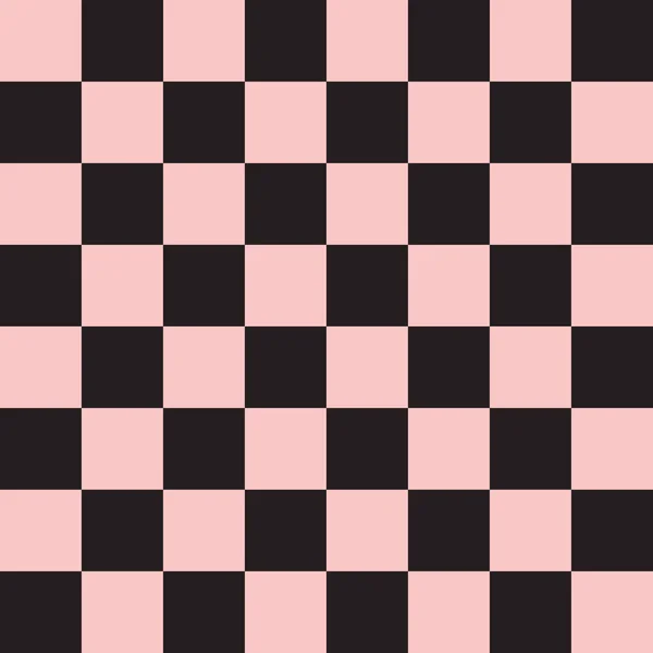 Διάνυσμα Αδιάλειπτη Μοτίβο Επίπεδη Ροζ Καρό Σκακιέρα Υφή Απομονωμένη Μαύρο — Διανυσματικό Αρχείο