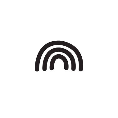 Gökkuşağı ikonu, vektör çizimi. düz tasarım biçimi