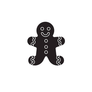 Beyaz arkaplanda izole edilmiş düz renkli zencefilli ekmek