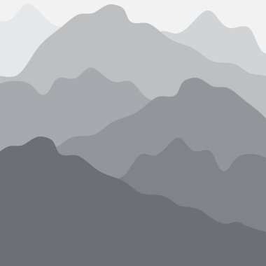 Arkaplanda izole edilmiş dağlarla vektör düzlüğü