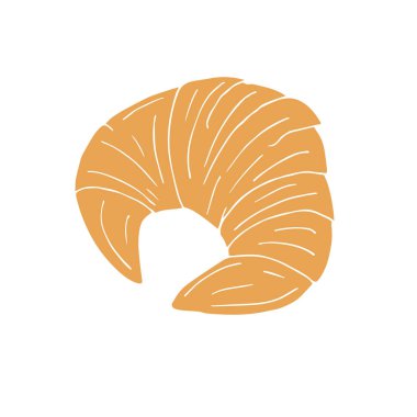 Basit vektör illüstrasyon kruvasanı